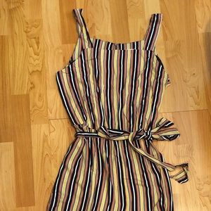 NWOT xhilaration striped cropped romper large